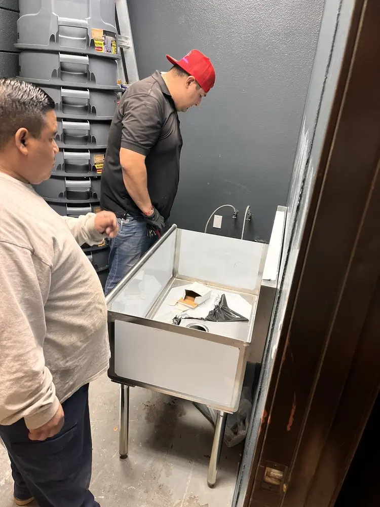 Commercial plumbing and sink installation in Grantville